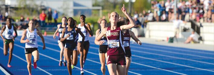 McKayla Fricker celebrating her win.